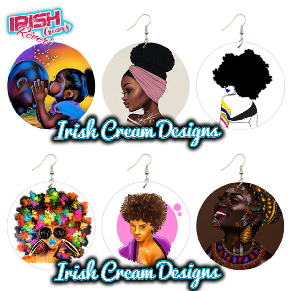 Irishcreamrever – cute lips earrings both side print jewelry gift for women9